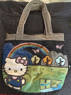 Hello Kitty Multicolor Sequin Rainbow Tote Bag - Pink, Blue, Green, Gold